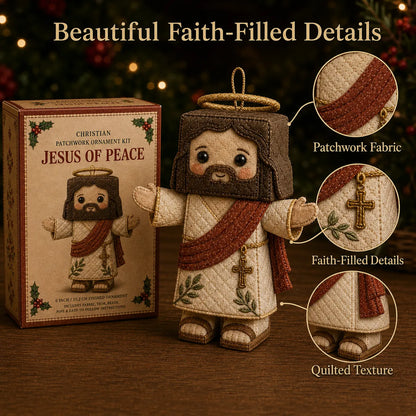 ⏳ Last Day 49% OFF – ✝️ Beginner-Friendly DIY Christian Block Figure Patchwork Ornament Kit Collection | Complete Kit with Pre-Cut Fabrics, Padded Ornament Form & Step-by-Step Guide Included 💕