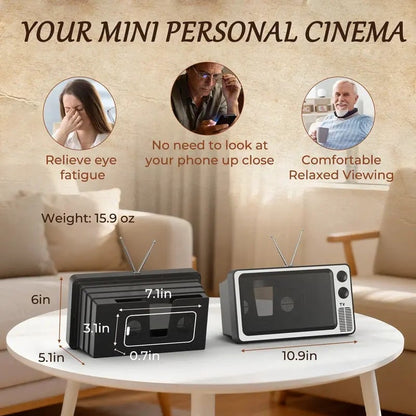 📺 12-Inch Retro TV-Style Phone Screen Magnifier Stand