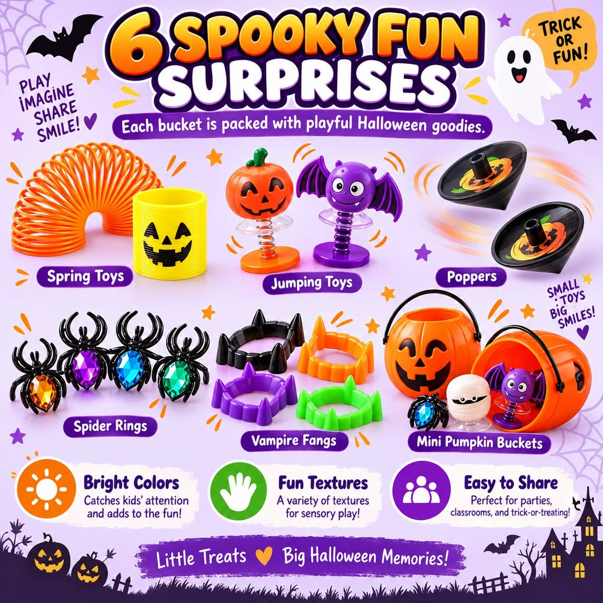 🎃144PCS Halloween Toy and Gift Set for Kids
