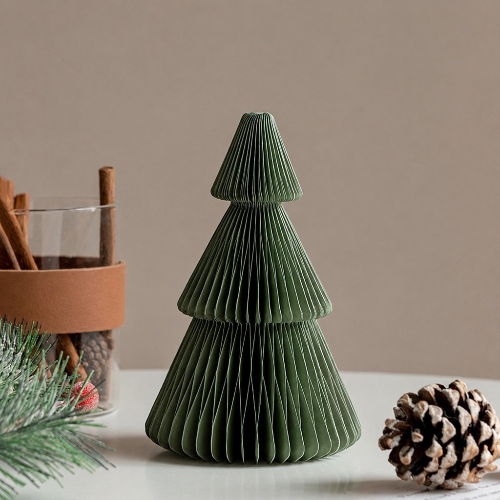 Fold-Flat Honeycomb Christmas Tree Sets