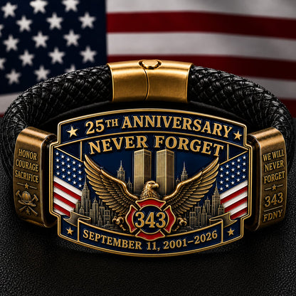 🇺🇸 Last Day Promo: 49% OFF 🦅9/11 25th Anniversary Never Forget Tribute Bracelet