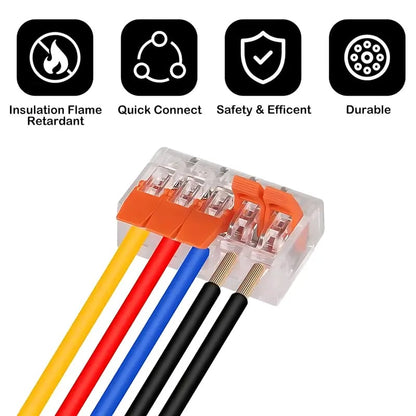 🔥 Electrical Quick Connectors Kit (75 Pcs) – Safe, Fast 2/3/5 Port Lever Wire Connectors⚡