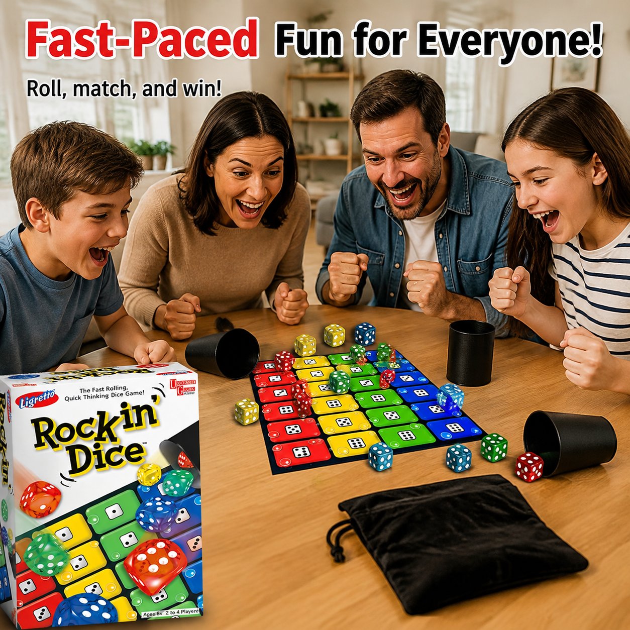 🔥LAST DAY 50% OFF - 🎲Ligretto Rocking Dice Game