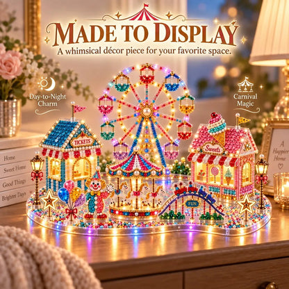 🎄🎃 3D DIY Diamond Art Village Kit – Christmas & Halloween Craft Decor
