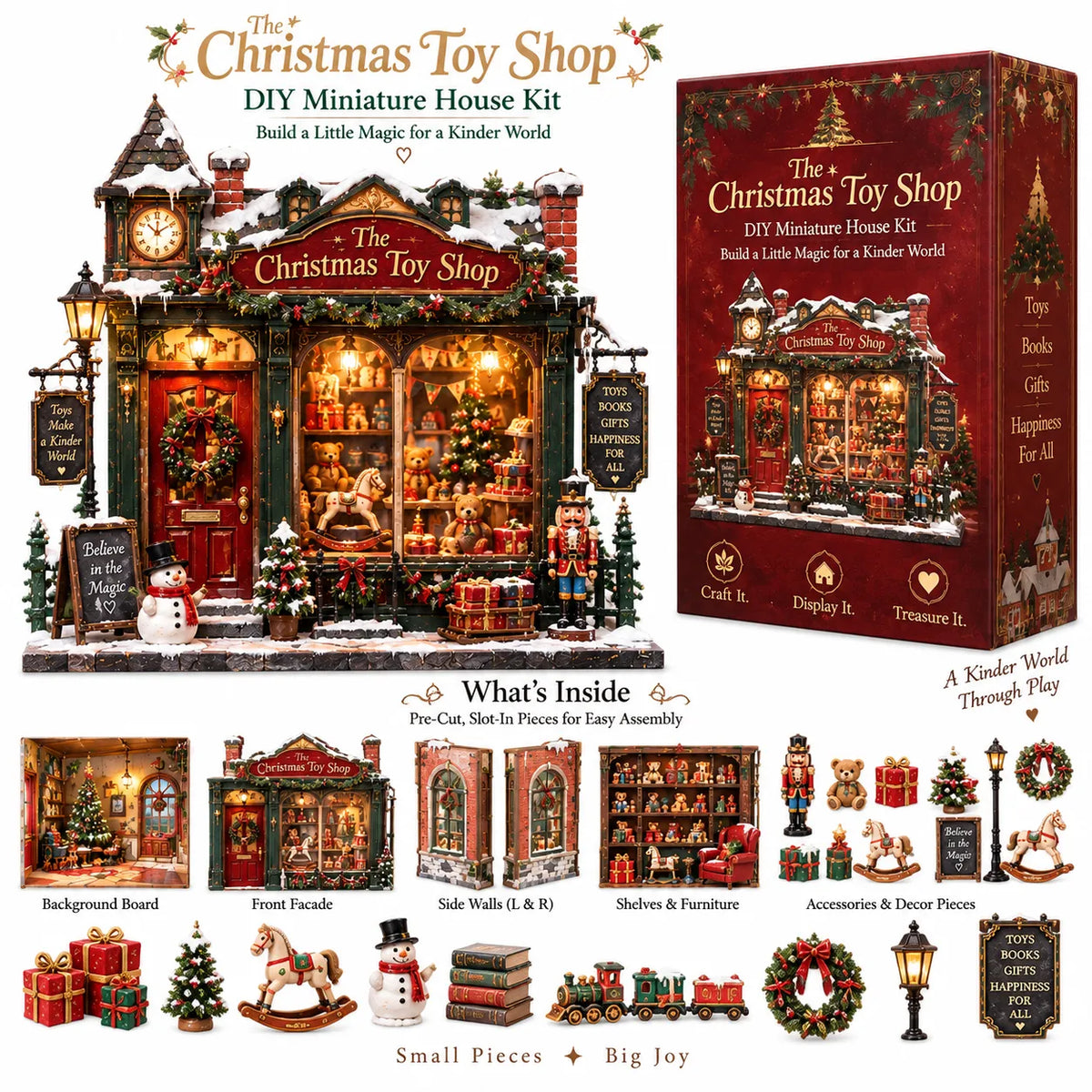 🎄 The Christmas Toy Shop™-DIY 3D Miniature House Kit