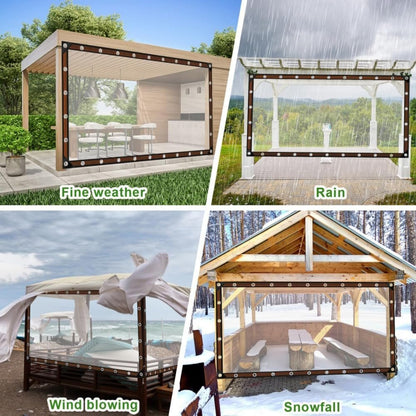 ⏰Limited Stock 60% OFF🌞💦🌊 Transparent Outdoor Protection System—Outdoor Cover with Metal Grommets💧