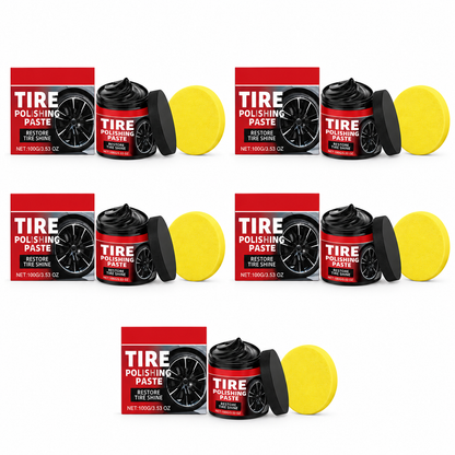 🛞✨ Tire Shine Balm with Sponge – Restore a Deep Black Finish