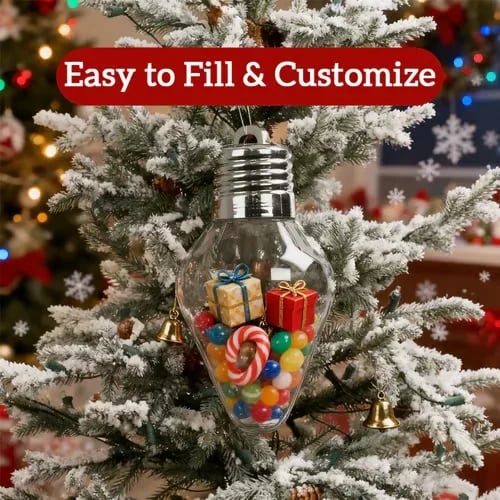🎄 DIY Christmas Bulb Gift Jars – Fill with Love, Gift with Joy! 🎁