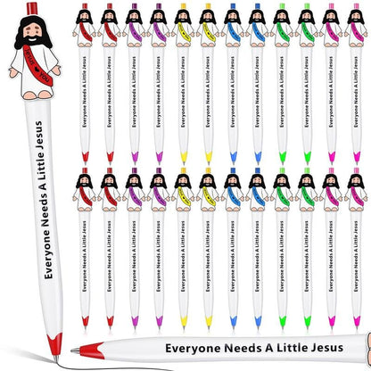 📚Back-to-School Offer✝️Jesus Figures Pen Bible Verse Ballpoint Pen🖊️ with Inspirational Quotes
