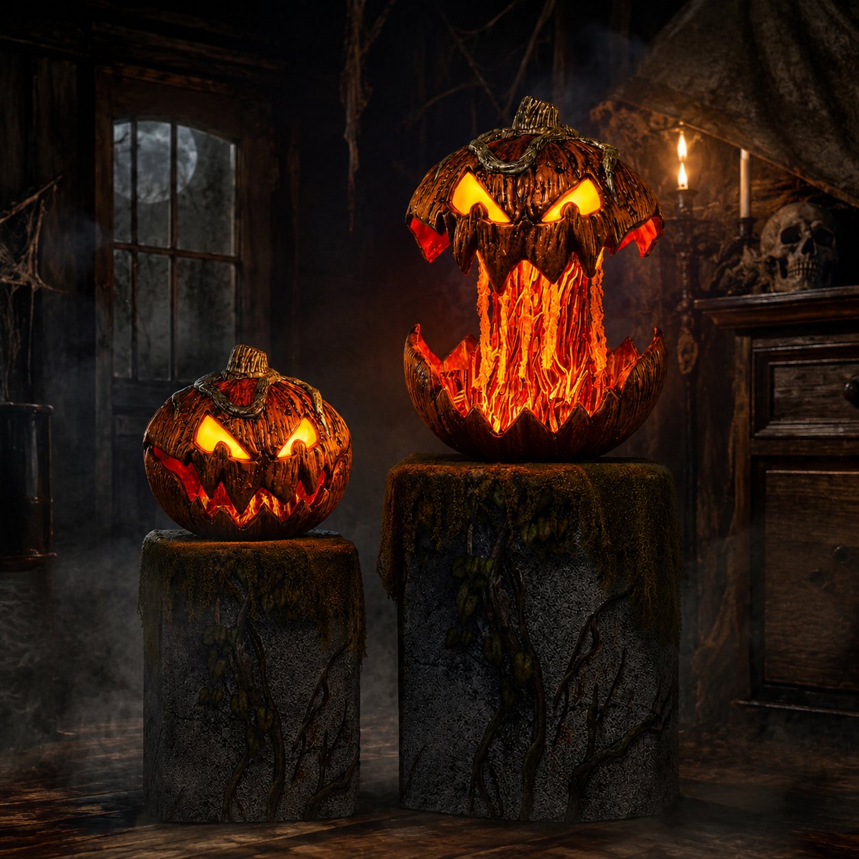 🎃 Bone‑Chilling Pop‑Open Pumpkin Light for Spooky Halloween Vibe