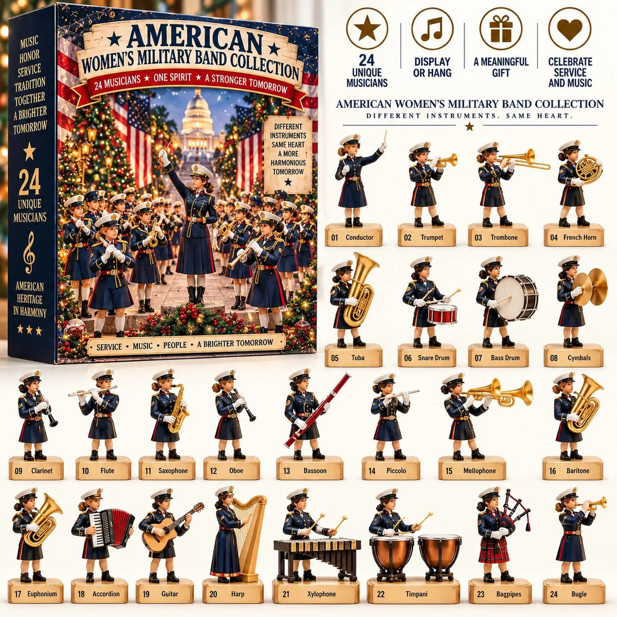 🇺🇸🎺 American Service Band – 24 Musicians of Honor & Harmony