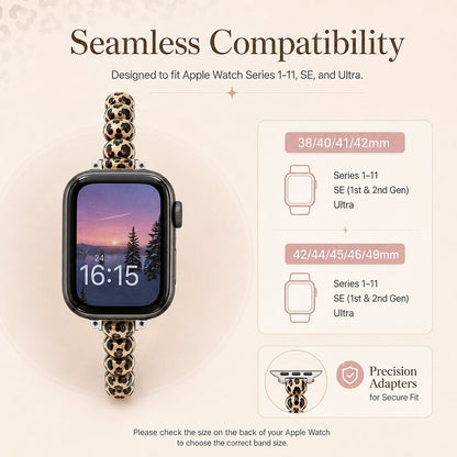 🐆 Trendy Leopard Elastic Stretch Bracelet Band for Apple Watch (Buy 2 Save Extra 5%!) ✨