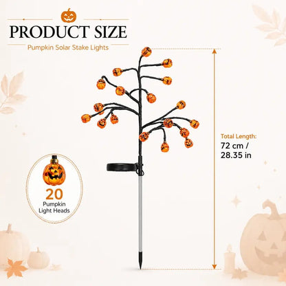 🎃✨ Pumpkin Solar Stake Lights – Halloween Outdoor Yard Decor