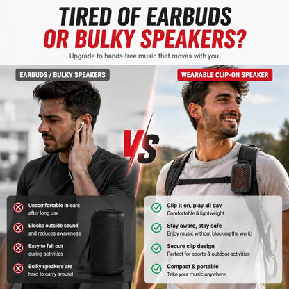 🏃 Outdoor Clip-On Bluetooth Speaker