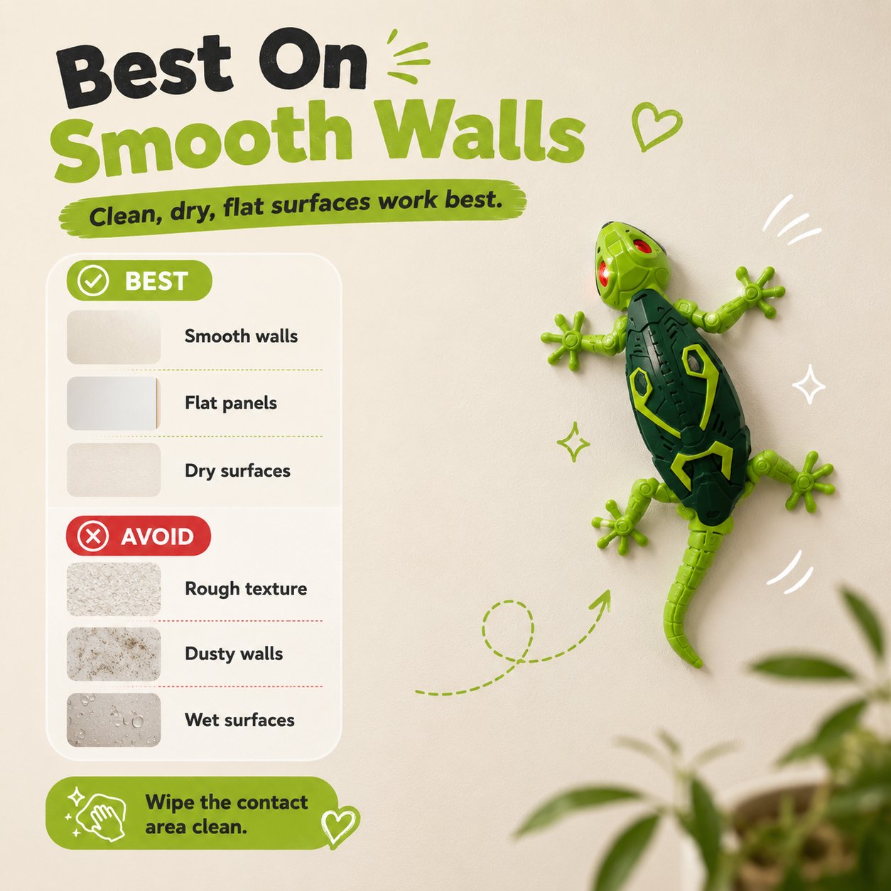 Gecko Rush Remote Control Wall Climbing Lizard Toy — Ceiling & Floor Crawler
