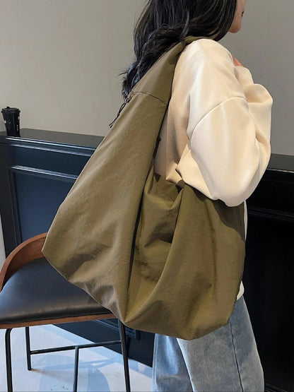 2026 School Season, Fashionable Crossbody Shoulder Bag, Geometric Pattern, Large Capacity, Multi-Pocket, Casual Style, All Seasons, Casual Commuter Bag