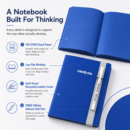 📘 Notedfy Think Blue Notebook – A Different Page for Better Ideas 💙