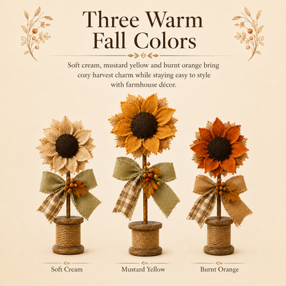 Rustic Sunflower Tabletop Decor Set of 3
