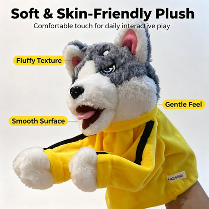 🔥HOT SALE🔥Interactive Boxing Husky Hand Puppet Toy with Sound Effects