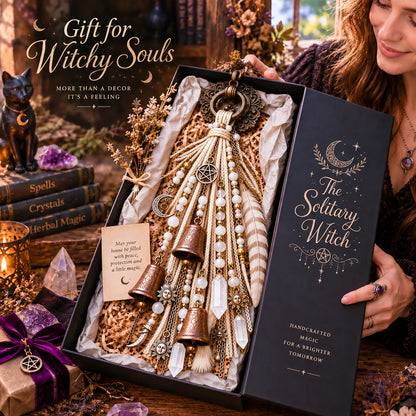 🔮 Witchy Door Charm – Celestial Bells & Crystal-Style Hanging Decor