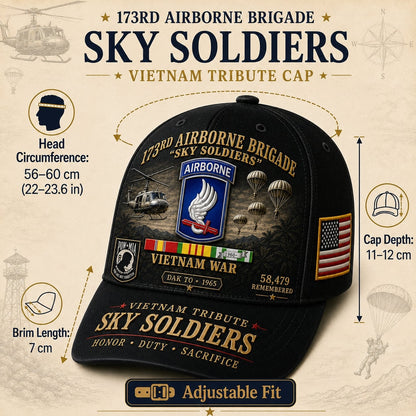 🪂173rd Airborne Brigade Sky Soldiers Vietnam Tribute Cap