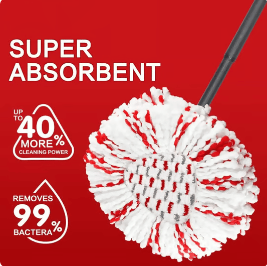 🔥🔥 2026 Upgraded Spin Mop Heads with Scrubbing Pad (3-Pack)