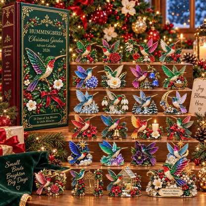 Hummingbird Christmas Garden Advent Calendar 2026 – 24 Nature Miniatures