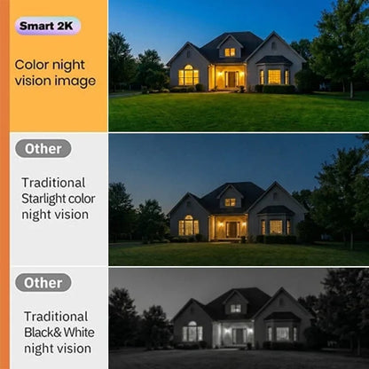 2K Indoor WiFi Security Camera with AI Detection & Color Night Vision