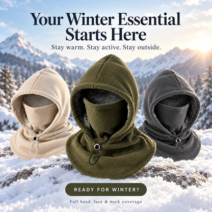 🥶 Fleece Balaclava Hood – Full Face & Neck Winter Protection for Outdoor Adventures(✨Buy 2 Free Shipping)