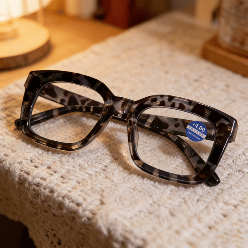 ✨👓Tortoiseshell Reading Glasses – Blue Light Blocking Oversized Square Readers