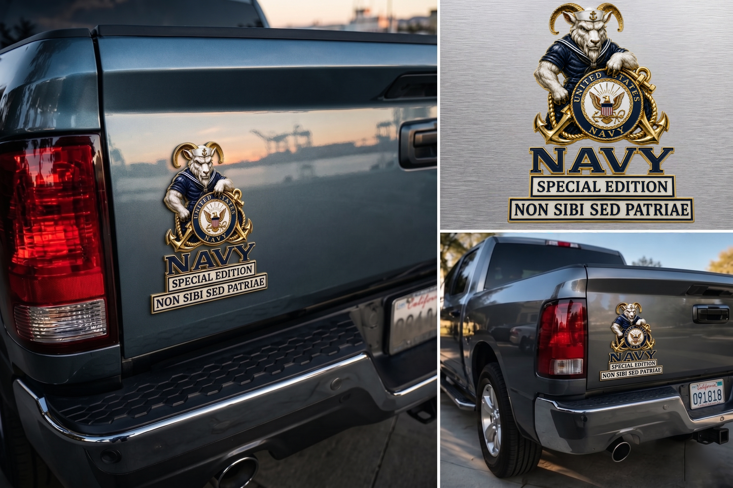 🇺🇸 Last Day Promo: 49% OFF ⚓-US Navy Bill the Goat Non Sibi Sed Patriae Car Emblem Metal Badge - ✈️Buy 2 Free Shipping Today!