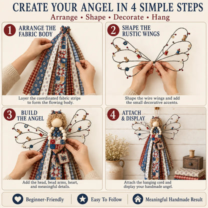 🔥LAST DAY 50% OFF - 🪽 Angel Fabric Hanging DIY Kit - Stitch a Little Blessing That Stays Forever
