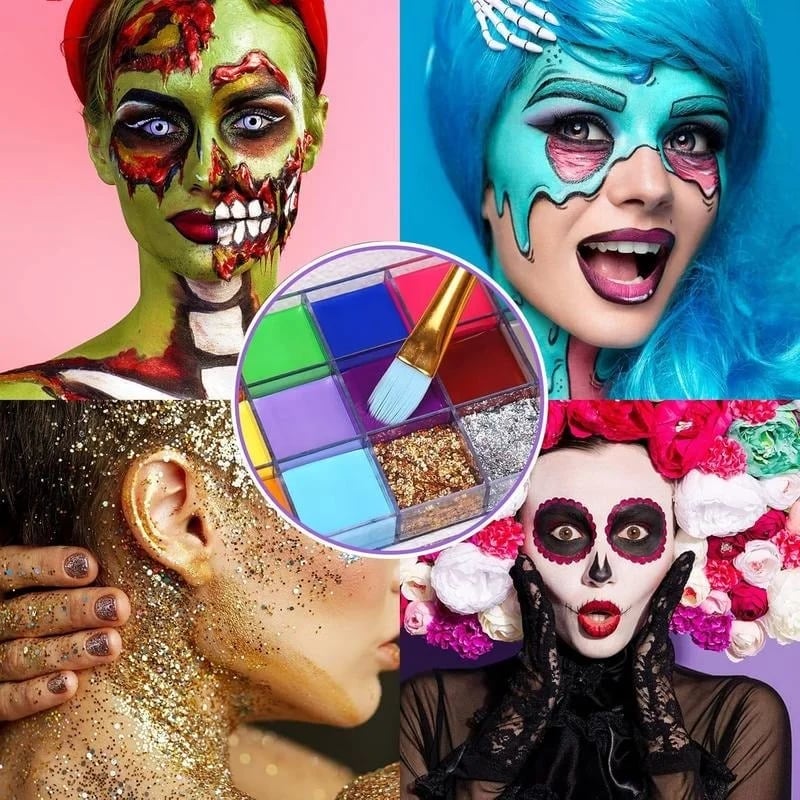 🔥HOT SALE🔥🎃Halloween Early Sale🎨 20-Color Face & Body Oil Paint Palette