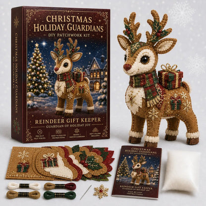 ⏳ Last Day 49% OFF – 🎄Beginner-Friendly Christmas Holiday Guardian Felt Patchwork Kit Collection | Complete Kit with Pre-Cut Felt, Embroidery Materials & Step-by-Step Guide Included 💕