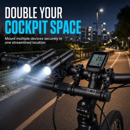 Bicycle handlebar extender – USB power supply, waterproof, and with two mounting options – extra space