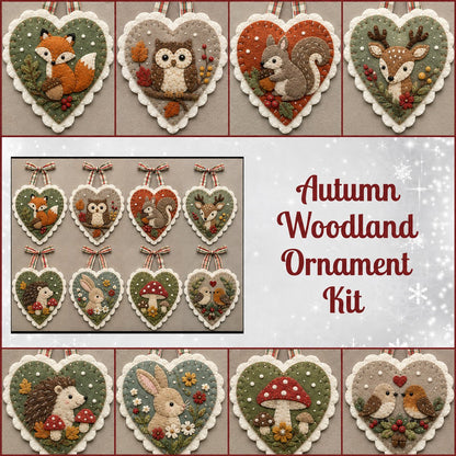 ⏳ Last Day 49% OFF – 🐦 Beginner-Friendly Winter Bird Felt Heart Ornament Sewing Kit Collection | Complete Kit with Pre-Cut Felt, Sewing Materials & Step-by-Step Guide Included 💕