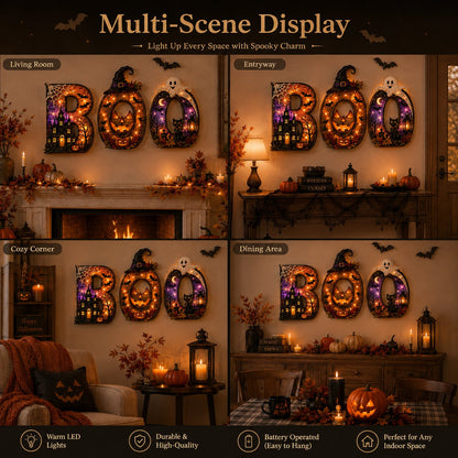 🎃 Lighted BOO Halloween Wall Decor