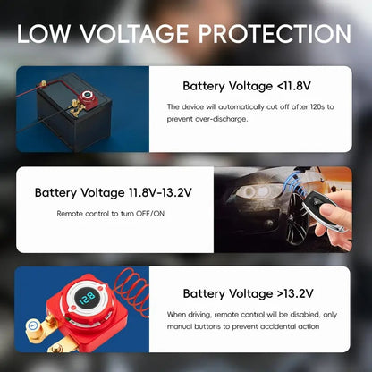 🔥HOT SALE 49% OFF🚗12V/24V Remote Battery Disconnect Switch – 240A Heavy-Duty Kill Switch with LED Voltage Display for Car, Truck & RV✨