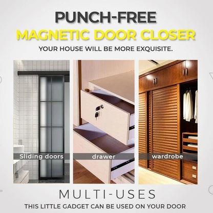 Magnetic Door Closer Without Perforations