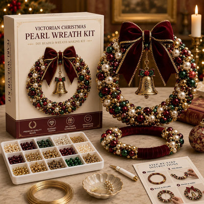 🎄✨ Plymagic DIY Christmas Wreath Pearl Art Kit🎁