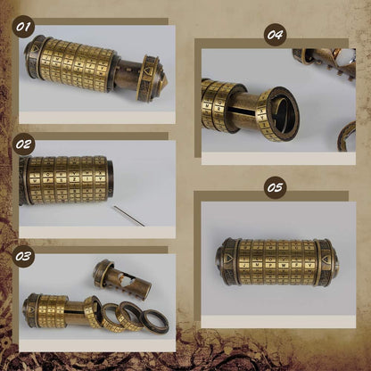Da Vinci Code Mini Cryptex Lock With Rings Anniversary Valentine's Day Romantic Birthday Gifts