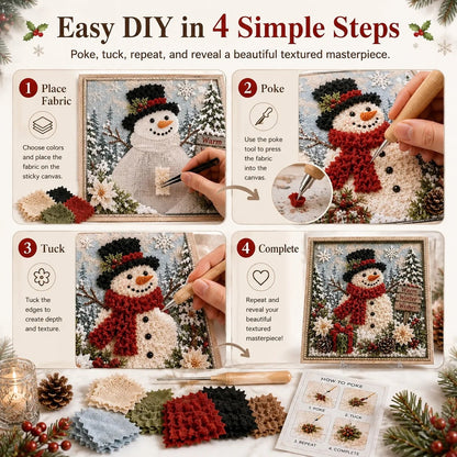🔥2026 HOT SALE 49% OFF 💥🎄 3D Christmas Fabric Poke Art DIY Craft Kit