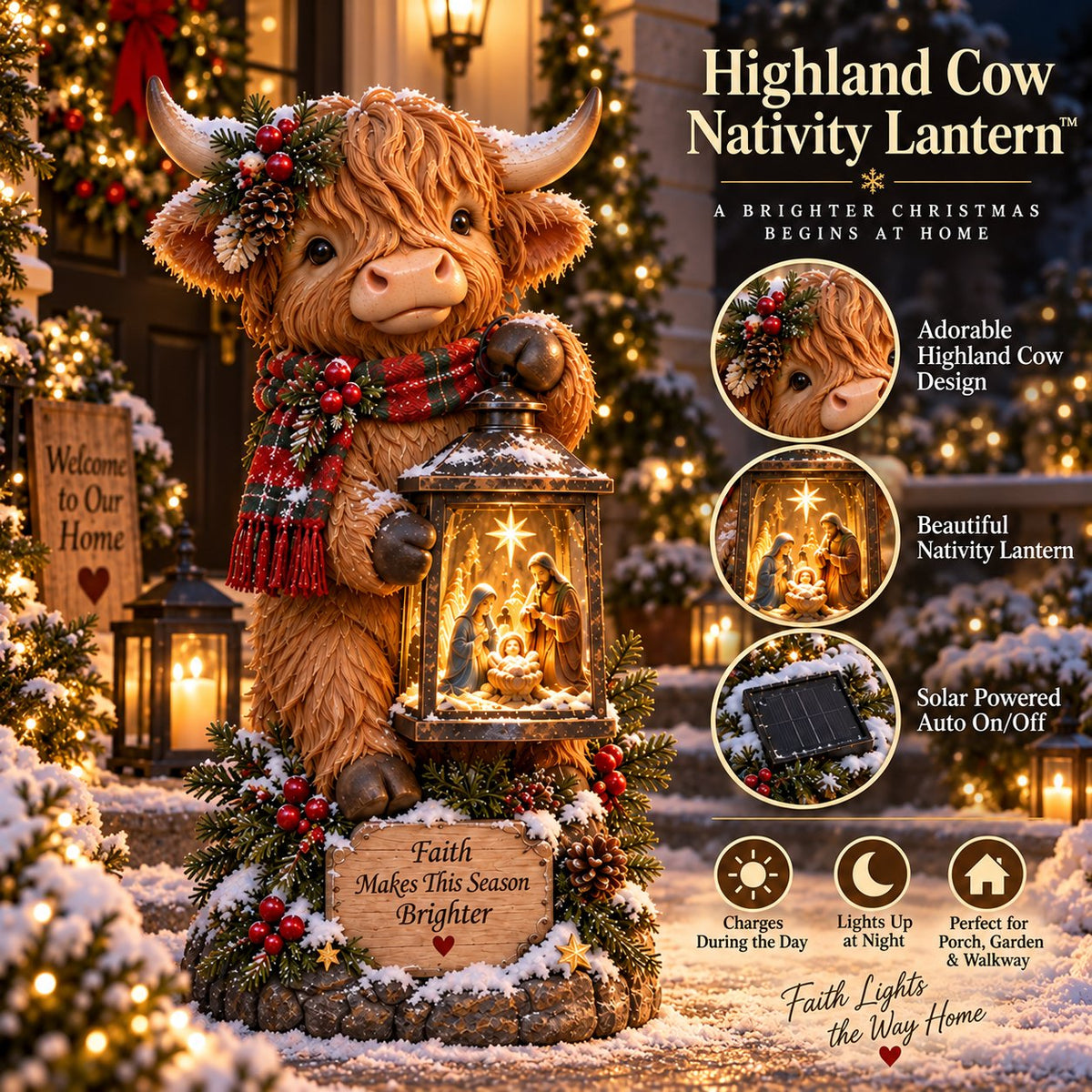 Highland Cow Nativity Lantern™