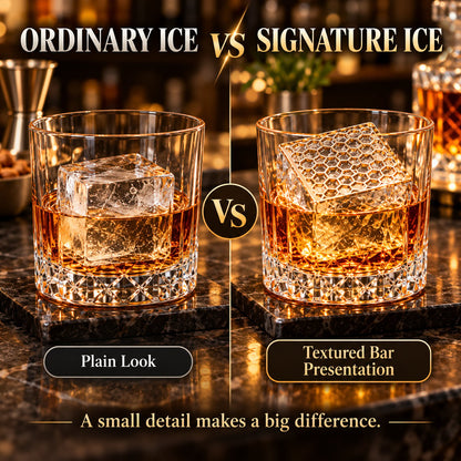 Brass Ice Stamp Plate – Decorative Cocktail & Whiskey Ice Embosser