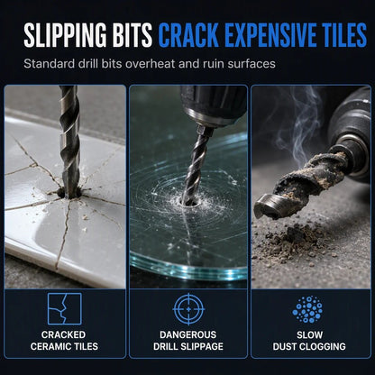 🔩✨ Carbide Eccentric Drill Bit – Sharp Hex-Shank Multi-Surface Drilling with Cleaner, Crack-Reduced Results