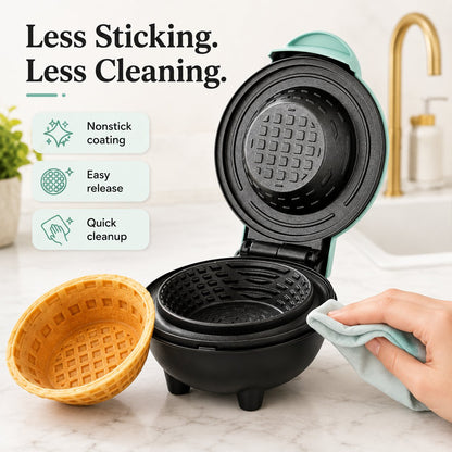 🧇 Electric Mini Waffle Bowl Maker
