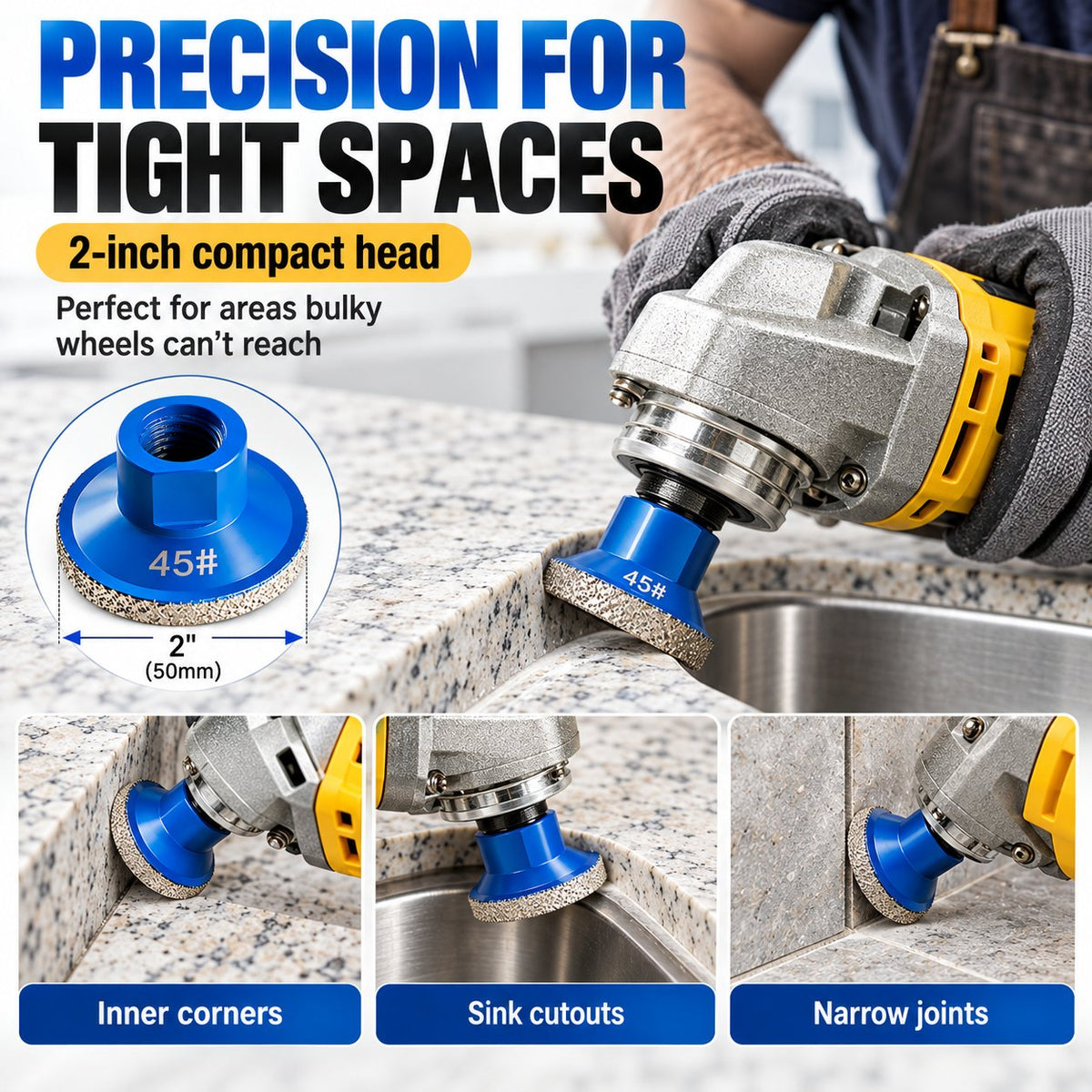⚡ Pro Diamond Grinding Disc Set | Countertop & Edge Restoration
