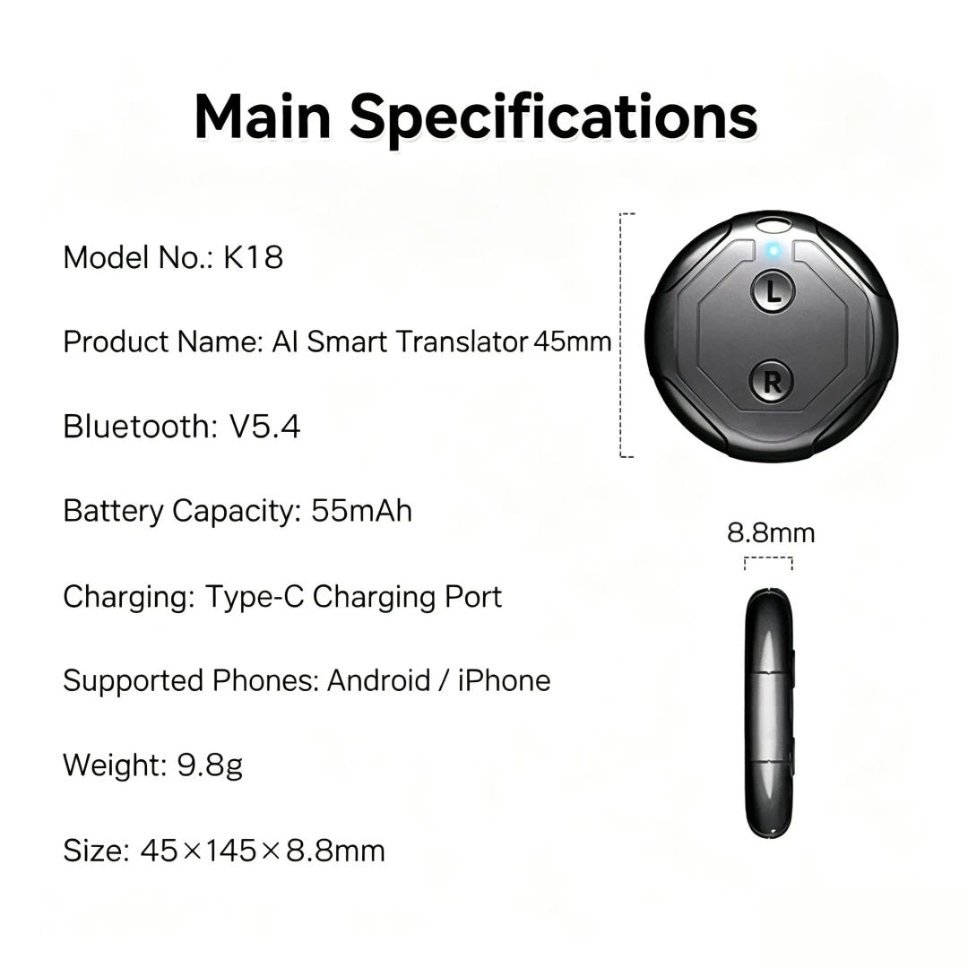 🌎 K18 AI Smart Translator | Portable Voice Travel Assistant