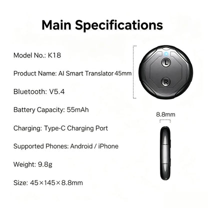 🌎 K18 AI Smart Translator | Portable Voice Travel Assistant