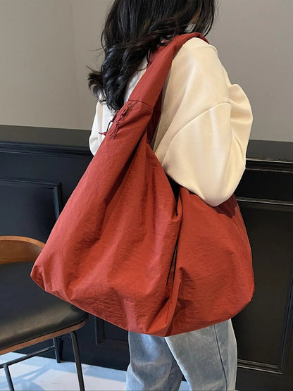 2026 School Season, Fashionable Crossbody Shoulder Bag, Geometric Pattern, Large Capacity, Multi-Pocket, Casual Style, All Seasons, Casual Commuter Bag